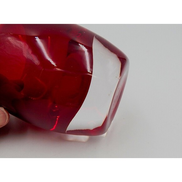 Crate & Barrel Diva Candle Holders Ruby Red Glass Pair Votive 3 Inch Art Glass - Picture 8 of 11